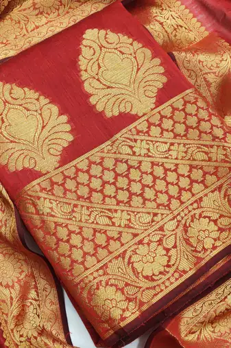 maroon jacquard woven dress material