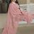 Light pink silk embroidered salwar suit.