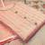 light pink chanderi hand embroidery dress material