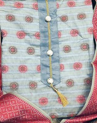 light blue jacquard woven dress material 4
