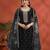 black Vichitra silk embroidered work straight suit