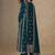 teal Chinon embroidered salwar suit