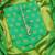 green jacquard woven dress material