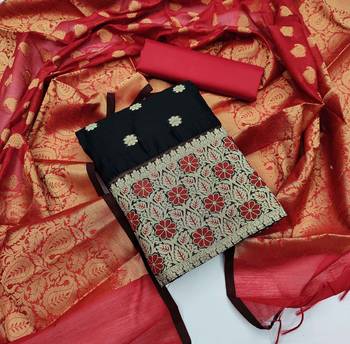 black jacquard woven dress material 1