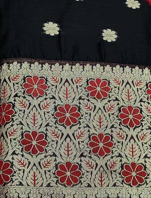 black jacquard woven dress material 4