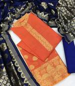 peach jacquard woven dress material