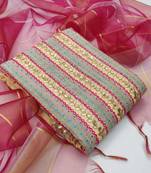 beige cotton hand embroidery dress material