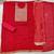 red chanderi hand embroidery dress material