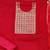 red chanderi hand embroidery dress material