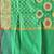 green jacquard woven dress material