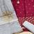 maroon chanderi embroidered dress material