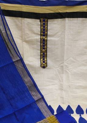 white jacquard woven dress material 4