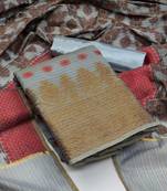 grey jacquard woven dress material