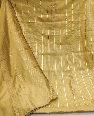 yellow cotton woven dress material 2