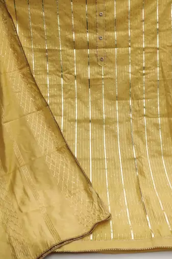 yellow cotton woven dress material