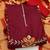 maroon cotton embroidered dress material