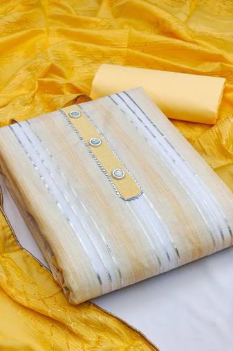 multicolor cotton gota dress material