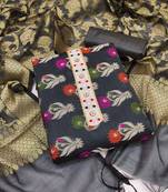 grey jacquard woven dress material