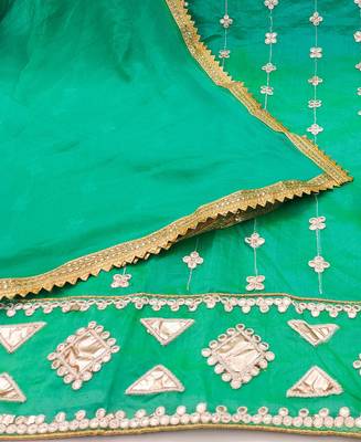 sea green cotton embroidered dress material 4
