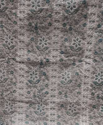 grey organza embroidered dress material 3