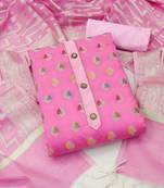 pink jacquard woven dress material