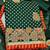 green chanderi embroidered dress material