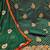 green chanderi embroidered dress material