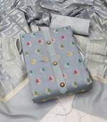 grey jacquard woven dress material