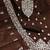 brown cotton embroidered dress material