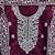 purple cotton embroidered dress material