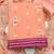 peach jacquard woven dress material