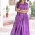 Purple Vichitra Silk Embroidered Gown & Koti