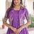 Purple Vichitra Silk Embroidered Gown & Koti