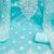 sky blue cotton embroidered dress material