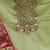 green chanderi hand embroidery dress material