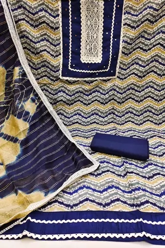 multicolor cotton printed dress material