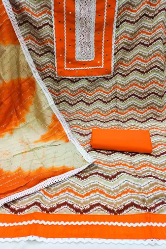 multicolor cotton printed dress material