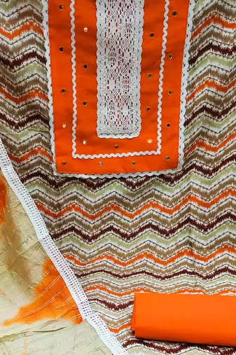 multicolor cotton printed dress material
