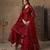 red net sharara suit with heavy sequince work