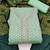 light green jacquard hand embroidery dress material