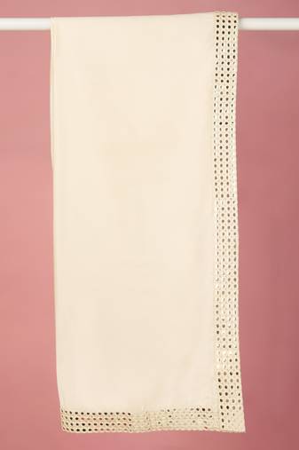 maroon silk blend mirror work dupatta for wedding & festive wear