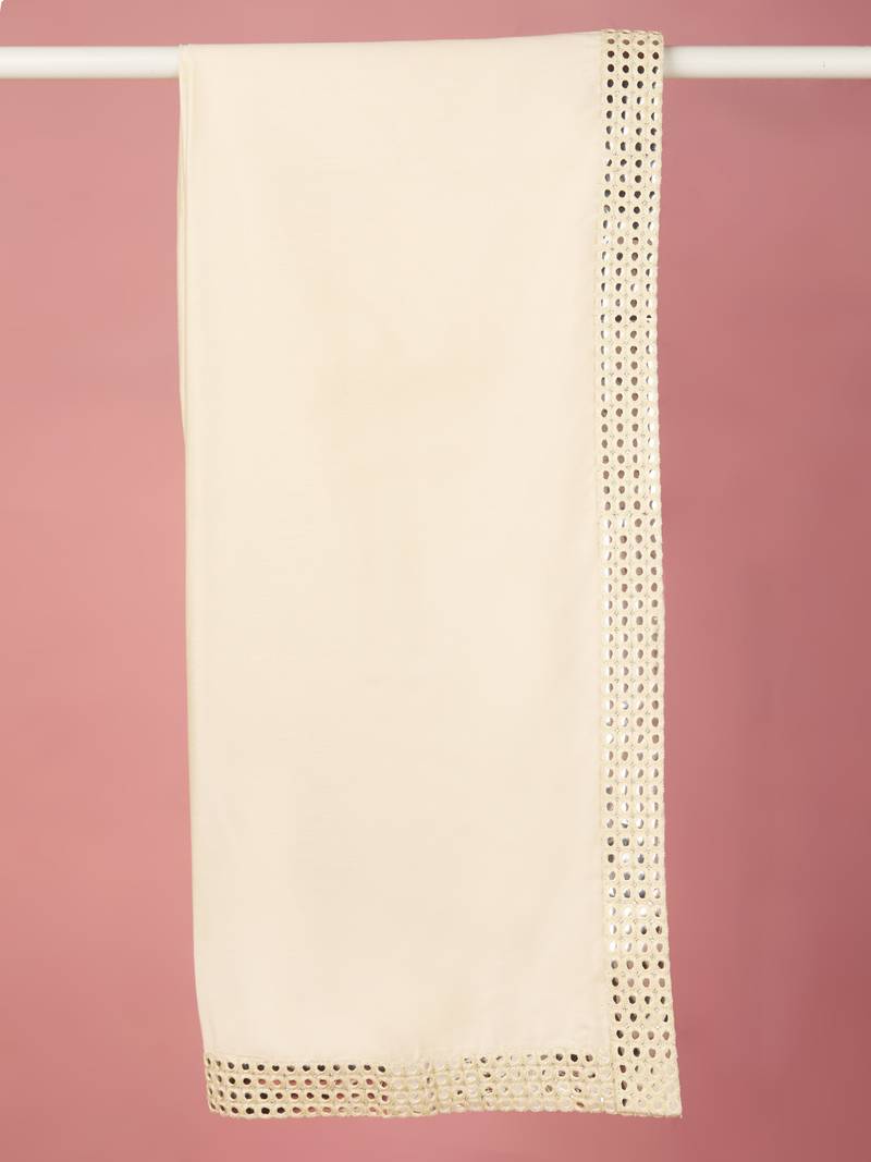 maroon silk blend mirror work dupatta for wedding & festive wear