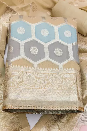 multicolor jacquard woven dress material