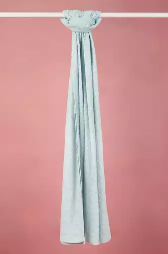 aqua silk blend embroidered dupatta | festive & wedding wear with sequin work