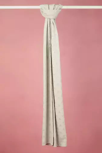 grey silk blend embroidered dupatta | festive & wedding wear with sequin work