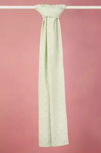 pista green silk blend embroidered dupatta | festive & wedding wear with sequin work