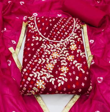pink cotton hand embroidery dress material 3