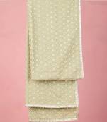 pista green silk blend embroidered dupatta | festive & wedding wear with shifli sequin work