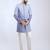 aqua silk blend ombre sherwani pant set 