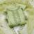 green organza embroidered dress material